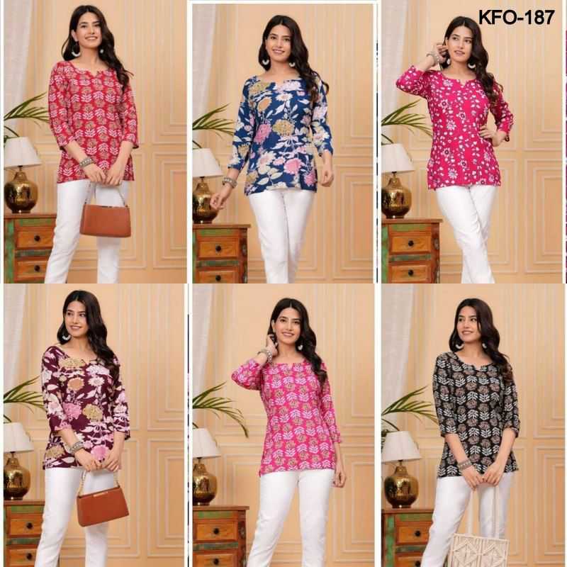 YNF SOFT COTTON KESH252 PIC02 KURTIS WHOLESALE SHORT COTTON PRINTED CASUAL KURTIS MANUFACTURER- Kapda Export