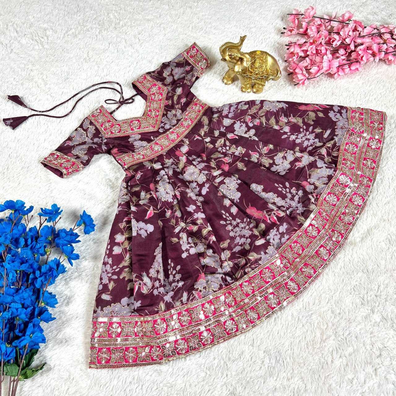 YNF SOFT SILK KESH109 RRK106 GOWNS WHOLESALE KIDS ETHNIC WEDDING FESTIVEL GOWNS MANUFACTURER- Kapda Export