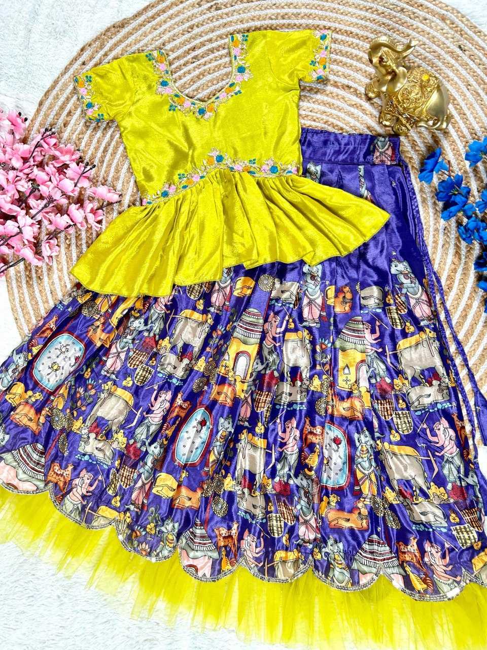 YNF SOFT SILK KIDS WEAR KESH109 RRK103 WHOLESALE KIDS LEHENGA TRADITIONAL ETHNIC LEHENGA CHOLI KIDS FESTIVE BABY GIRL LEHANGA MANUFACTURER- Kapda Export