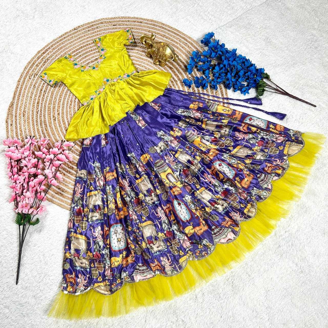 YNF SOFT SILK KIDS WEAR KESH109 RRK103 WHOLESALE KIDS LEHENGA TRADITIONAL ETHNIC LEHENGA CHOLI KIDS FESTIVE BABY GIRL LEHANGA MANUFACTURER- Kapda Export