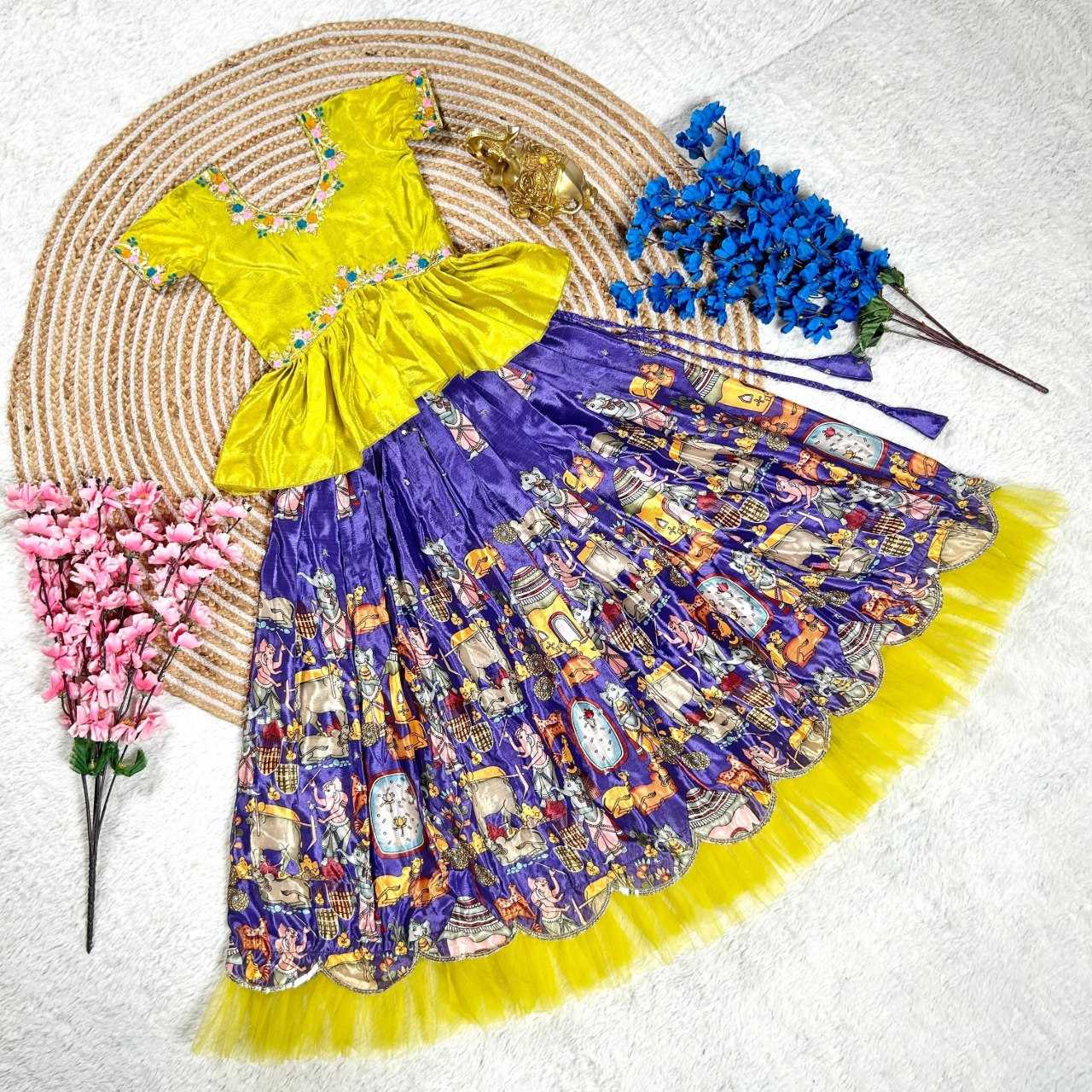 YNF SOFT SILK KIDS WEAR KESH109 RRK103 WHOLESALE KIDS LEHENGA TRADITIONAL ETHNIC LEHENGA CHOLI KIDS FESTIVE BABY GIRL LEHANGA MANUFACTURER- Kapda Export