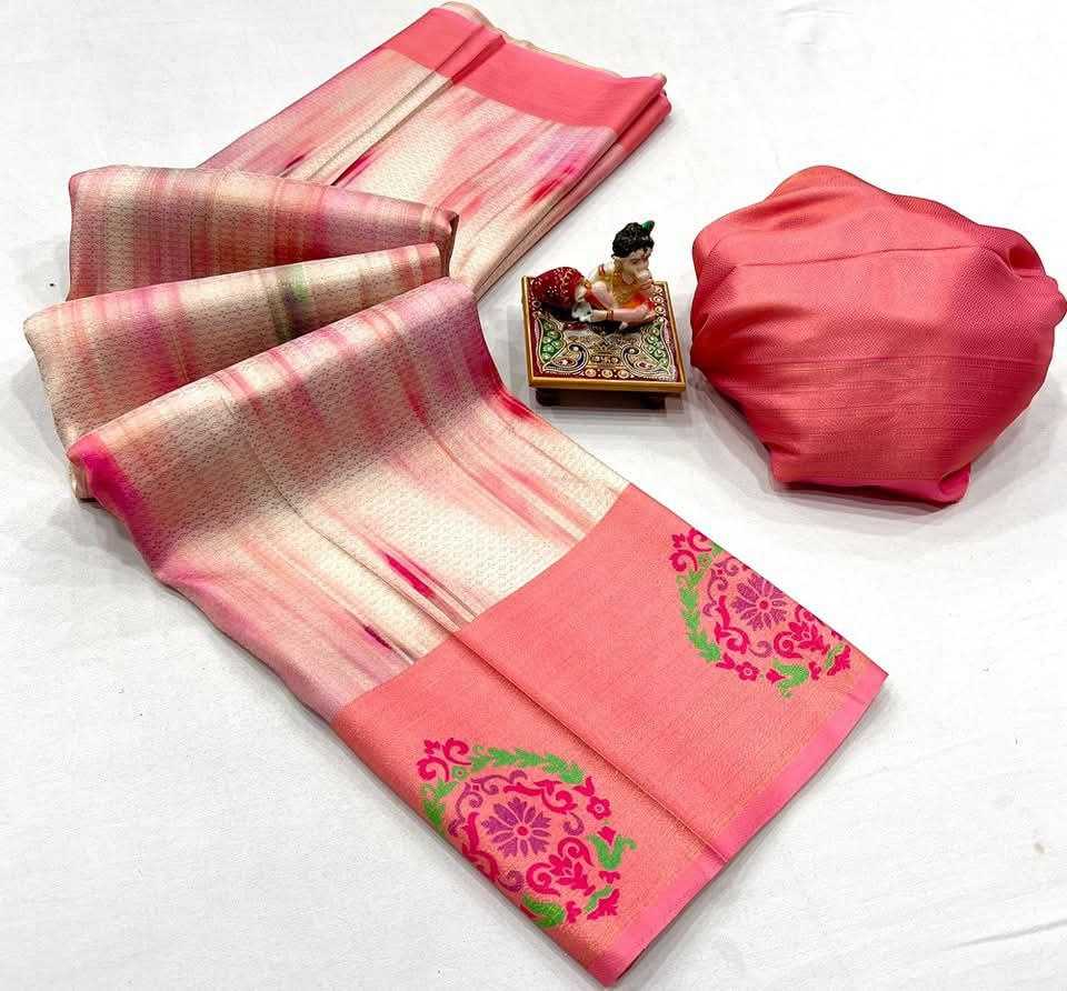 YNF SOFT SILK RIN165 RRI11 SILK SAREES WHOLESALE SOFT SILK PATTU SILK ZARI BORDER PRINTED SILK SAREES MANUFACTURER- Kapda Export