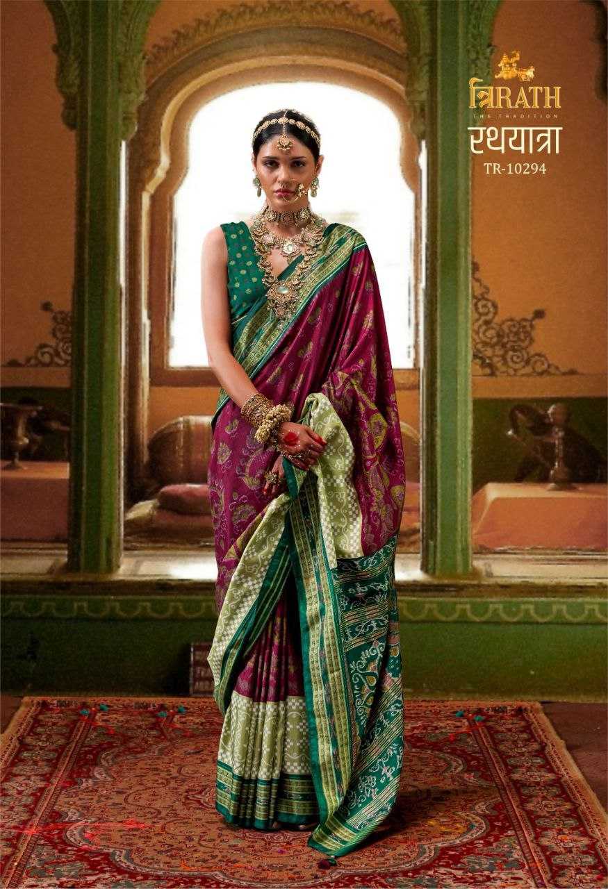 YNF SOFT SILK TRIRATH RIN195 RATHYATRA CLOTHING BRANDS WHOLESALE SAREES MANUFACTURER- Kapda Export