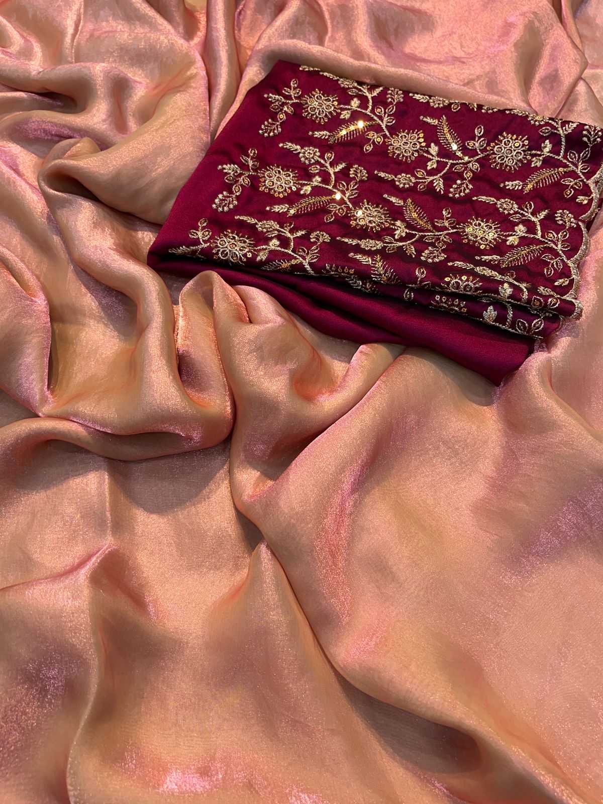 YNF SPACE SILK KESH195 KRF36 SAREES WHOLESALE PARTY WEAR SILK PLAIN SAREES MANUFACTURER- Kapda Export