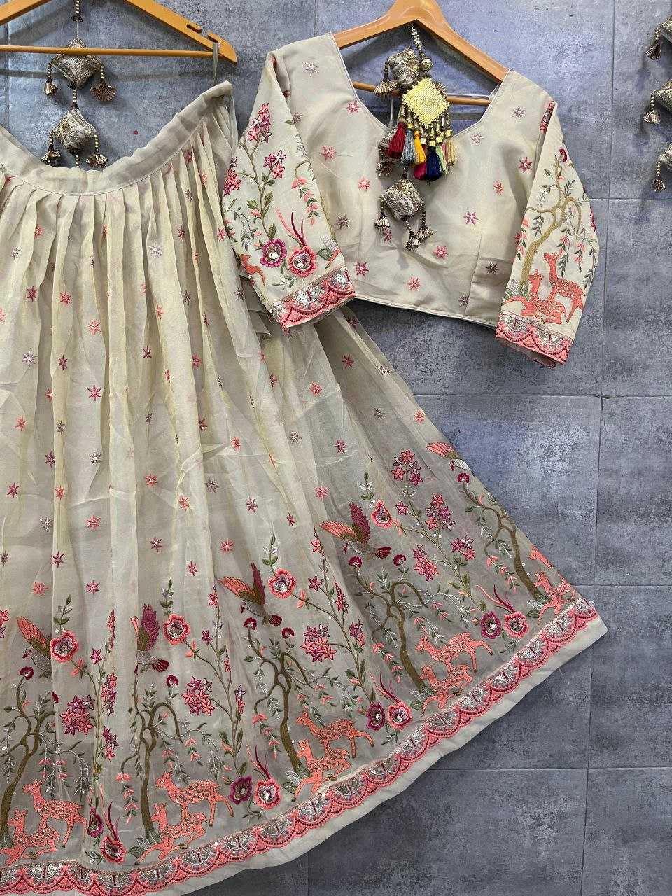 YNF TISSUE SILK KESH179 AHB106 LEHENGAS WHOLESALE EMBROIDERED SILK WEDDING DESIGNER LEHENGAS MANUFACTURER- Kapda Export