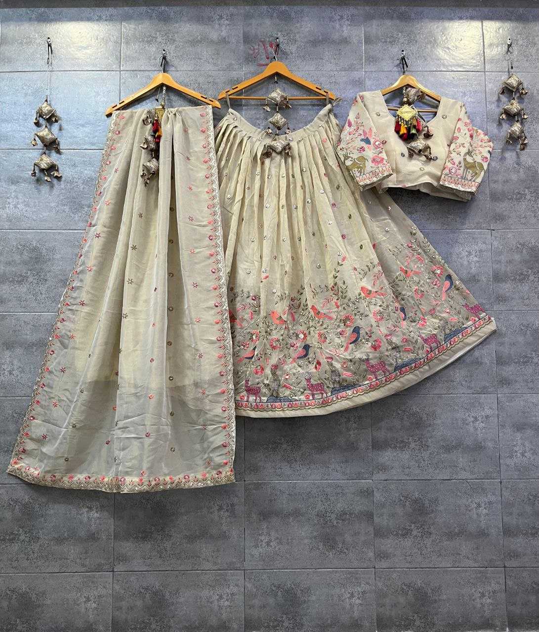 YNF TISSUE SILK KESH179 AHB106 LEHENGAS WHOLESALE EMBROIDERED SILK WEDDING DESIGNER LEHENGAS MANUFACTURER- Kapda Export