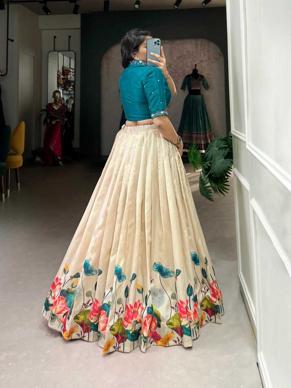 YNF TUSSAR SILK KESH136 1131O LEHENGAS WHOLESALE LEHENGA WITH BLOUSE TRADITIONAL PRINTED LEHENGAS MANUFACTURERQ- Kapda Export