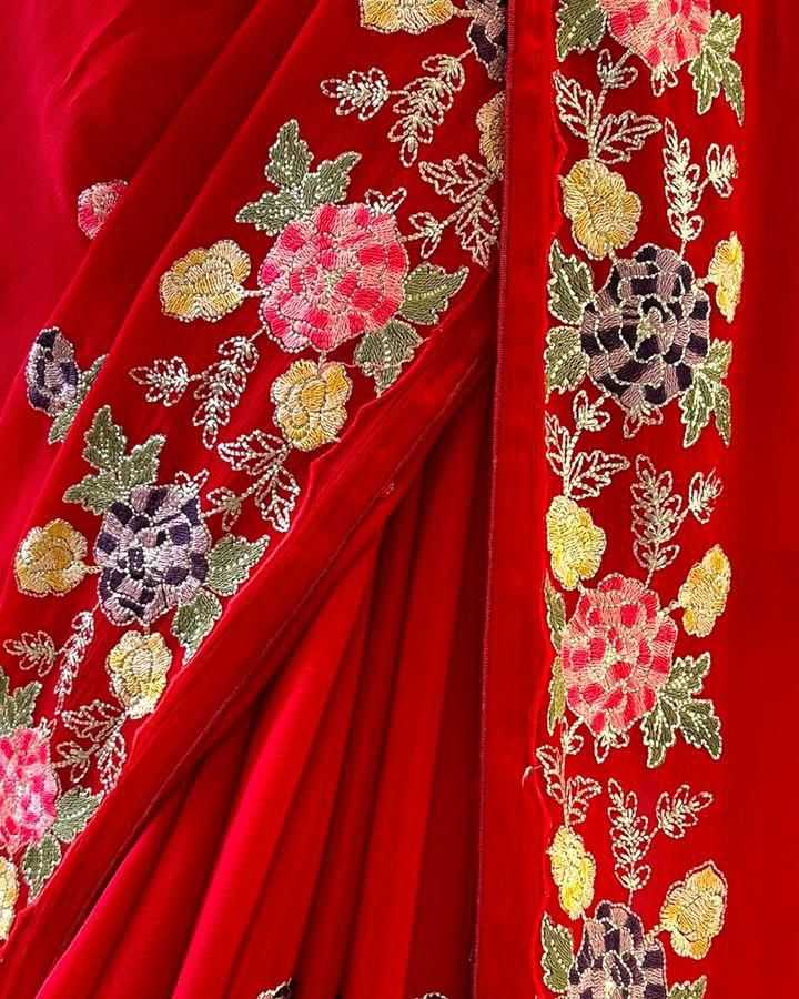 YNF TUSSAR SILK SOFT  RIN164 RRS104 SAREES WHOLESALE EMBROIDERED RED TUSSAR SILK SAREES  MANUFACTURER- Kapda Export