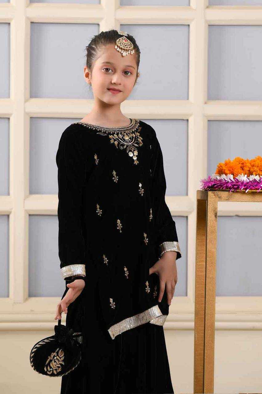 YNF VELVET KESH144 193 WHOLESALE KIDS SUIT KIDS FESTIVE KIDS SHARAR SUITS MANUFACTURER- Kapda Export