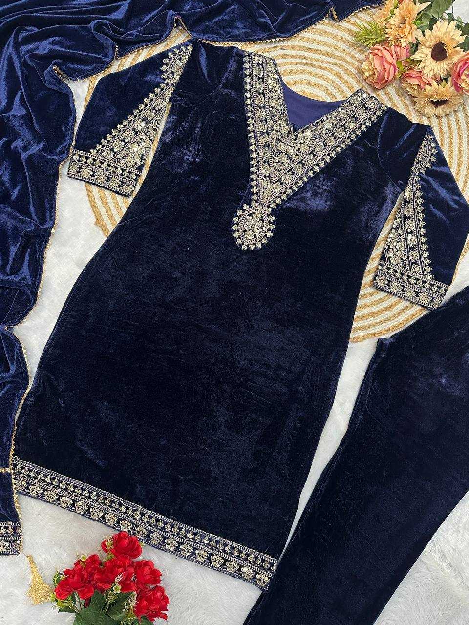 YNF VELVET KESH147 236 SUITS & DRESSES WHOLESAL PAKISTANI EMBROIDERY VELVET WEDDING SUITS MANUFACTURE- Kapda Export