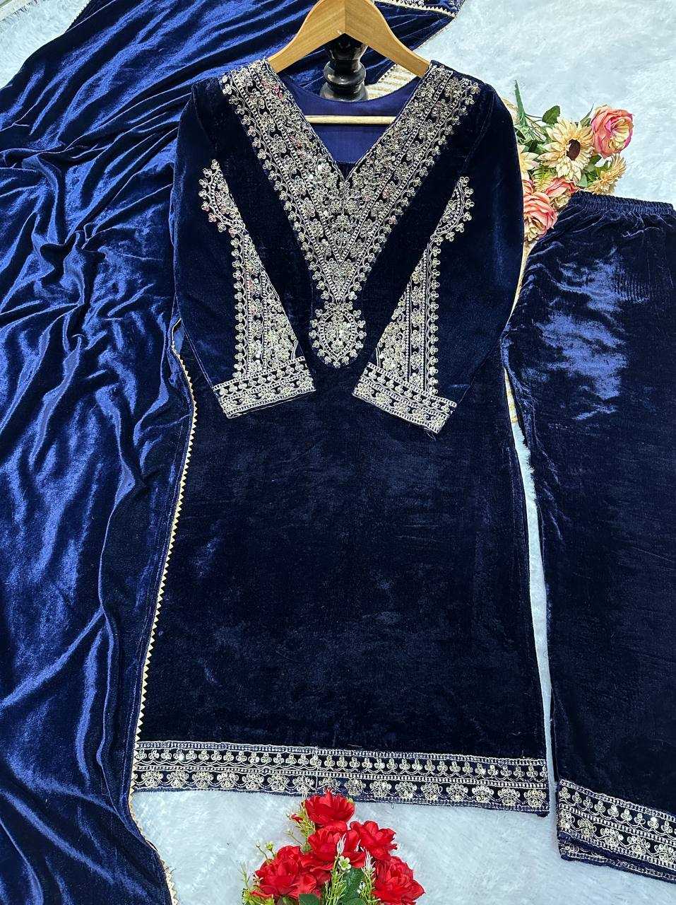 YNF VELVET KESH147 236 SUITS & DRESSES WHOLESAL PAKISTANI EMBROIDERY VELVET WEDDING SUITS MANUFACTURE- Kapda Export