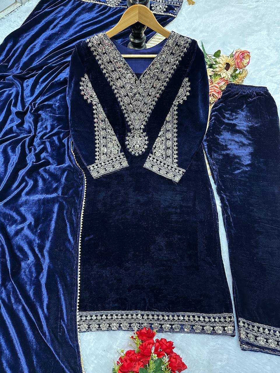 YNF VELVET KESH147 236 SUITS & DRESSES WHOLESAL PAKISTANI EMBROIDERY VELVET WEDDING SUITS MANUFACTURE- Kapda Export