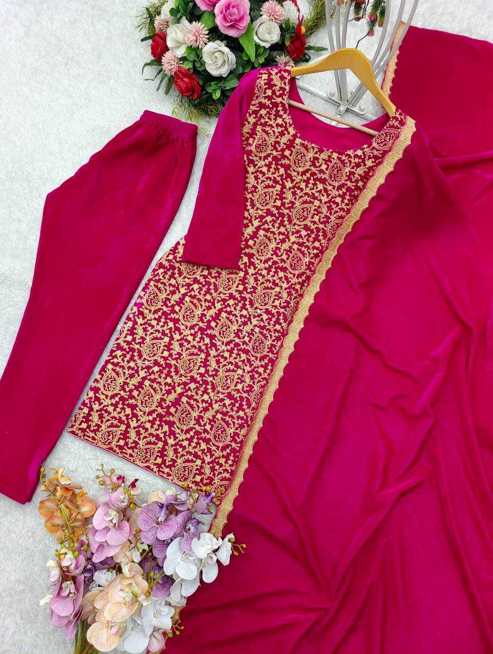 YNF VELVET KESH156 1139 SUITS & DRESSES PAKISTAN WEDDING EMBROIDERY I WEDDING LADIES SUITS MANUFACTUR- Kapda Export