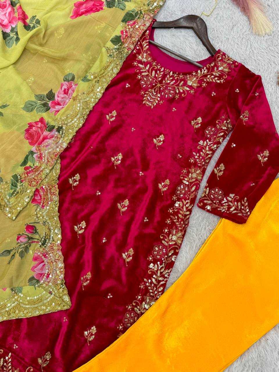 YNF VELVET KESH228 574 SUITS & DRESSES WHOLESALE PAKISTANI EMBROIDERY VELVET EID COLLECTIONS SUITS MANUFACTURE- Kapda Export