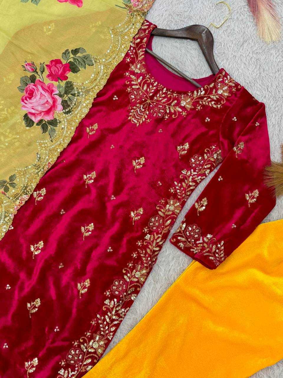 YNF VELVET KESH228 574 SUITS & DRESSES WHOLESALE PAKISTANI EMBROIDERY VELVET EID COLLECTIONS SUITS MANUFACTURE- Kapda Export