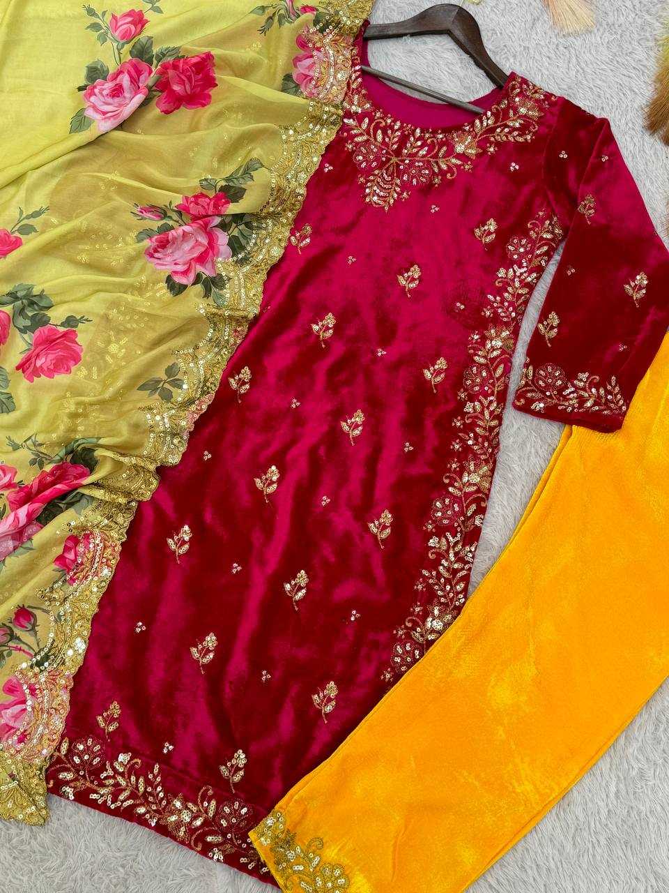 YNF VELVET KESH228 574 SUITS & DRESSES WHOLESALE PAKISTANI EMBROIDERY VELVET EID COLLECTIONS SUITS MANUFACTURE- Kapda Export