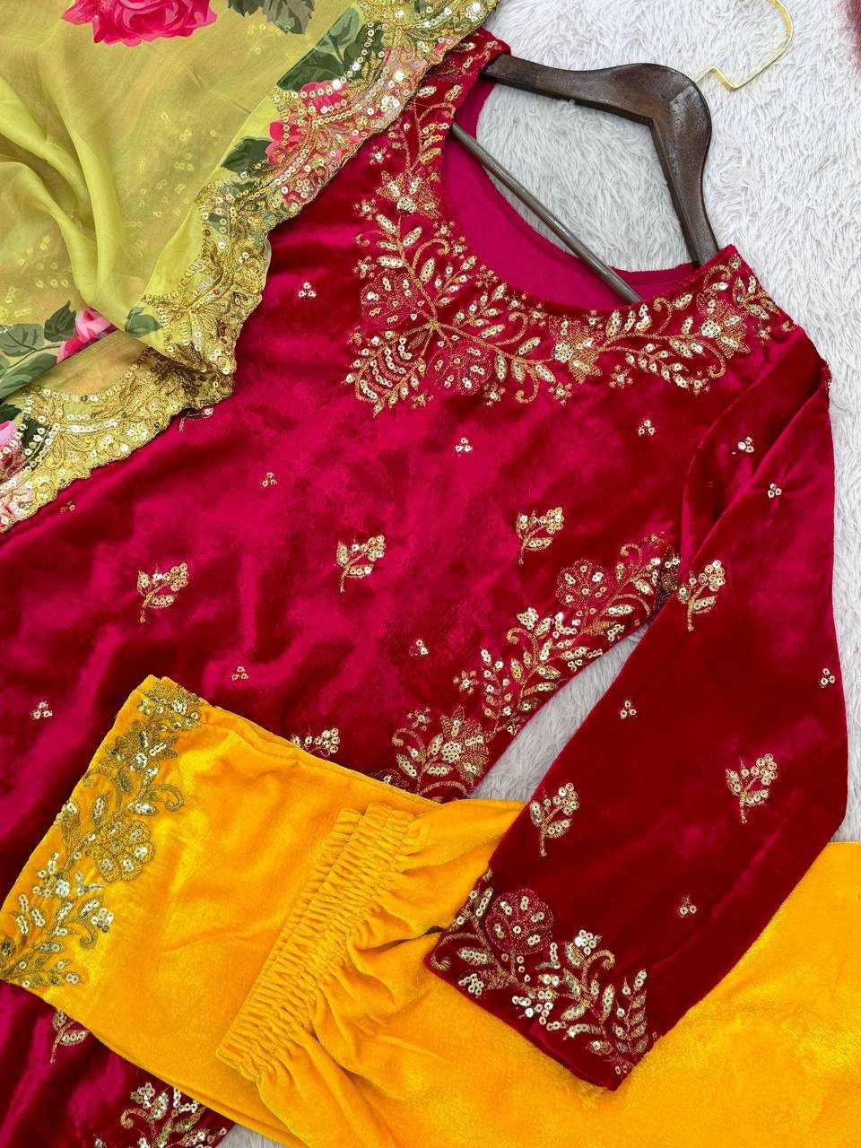 YNF VELVET KESH228 574 SUITS & DRESSES WHOLESALE PAKISTANI EMBROIDERY VELVET EID COLLECTIONS SUITS MANUFACTURE- Kapda Export