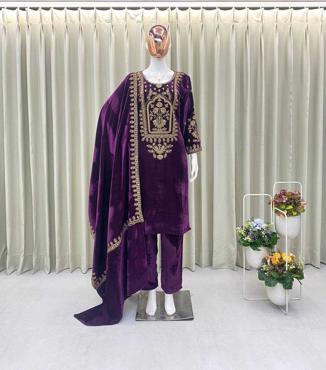 YNF VELVET RIN110 288 SUITS & DRESSES WHOLESALE PARTY WEAR PAKISTANI EMBROIDERY VELVET EID COLLECTIONS SUITS MANUFACTURE- Kapda Export