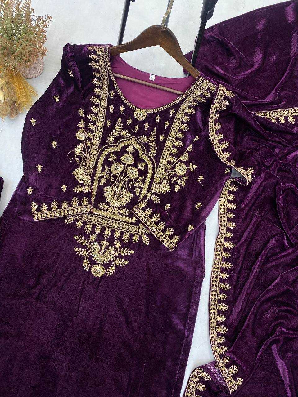 YNF VELVET RIN110 288 SUITS & DRESSES WHOLESALE PARTY WEAR PAKISTANI EMBROIDERY VELVET EID COLLECTIONS SUITS MANUFACTURE- Kapda Export