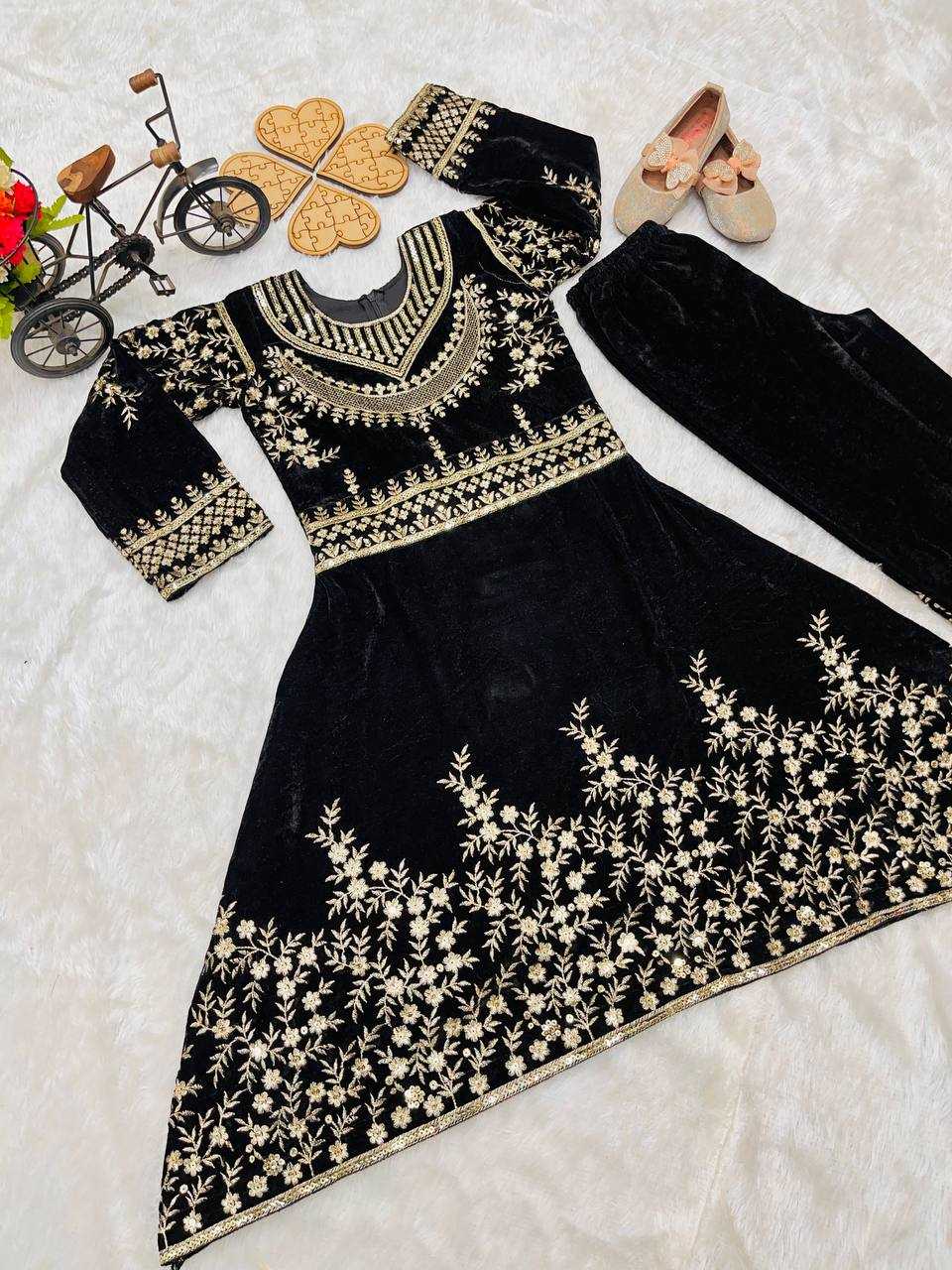 YNF VELVET RIN1544 190 WHOLESALE KIDS SUIT KIDS ANARKALI SUITS MANUFACTURER- Kapda Export