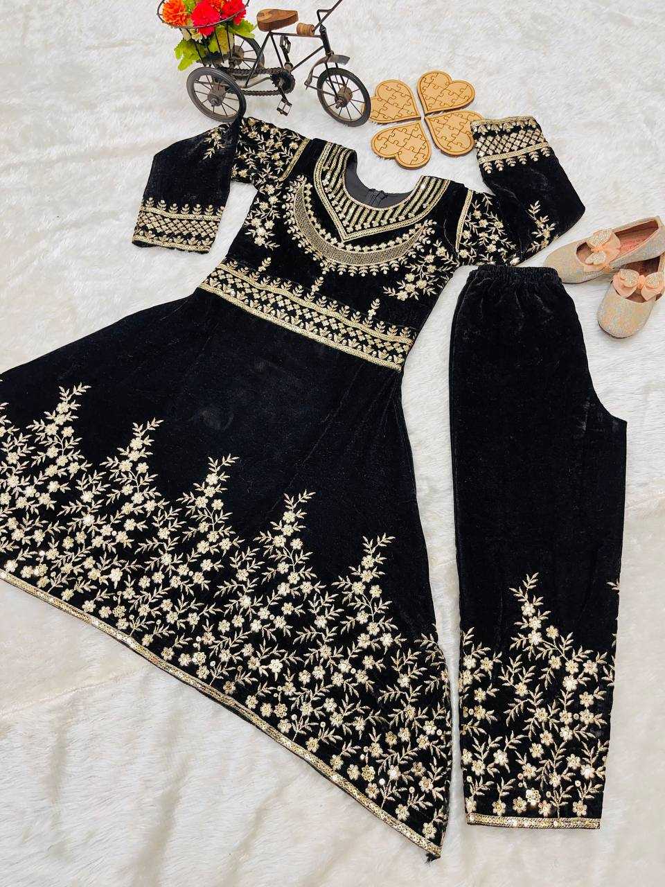 YNF VELVET RIN1544 190 WHOLESALE KIDS SUIT KIDS ANARKALI SUITS MANUFACTURER- Kapda Export