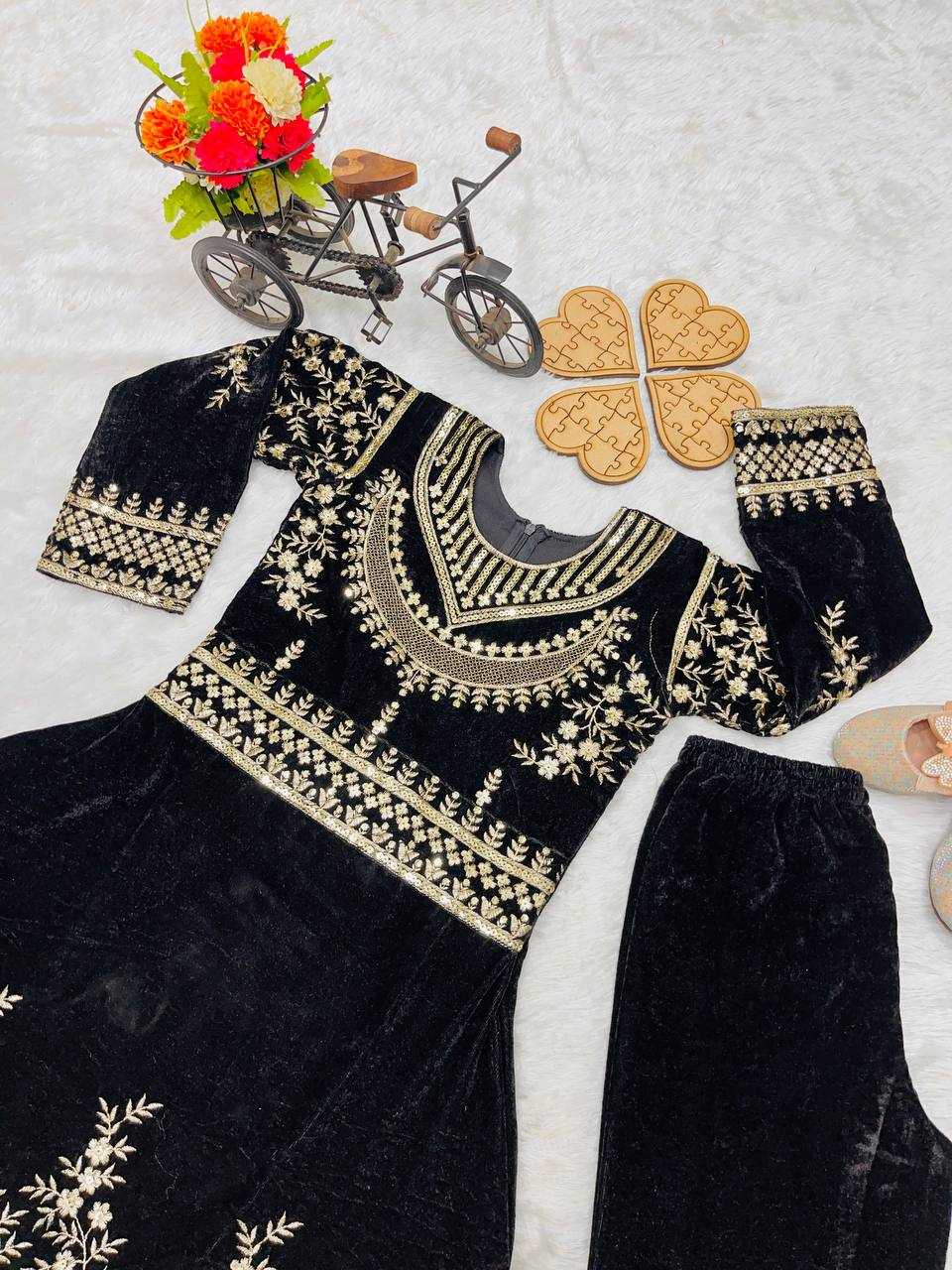 YNF VELVET RIN1544 190 WHOLESALE KIDS SUIT KIDS ANARKALI SUITS MANUFACTURER- Kapda Export