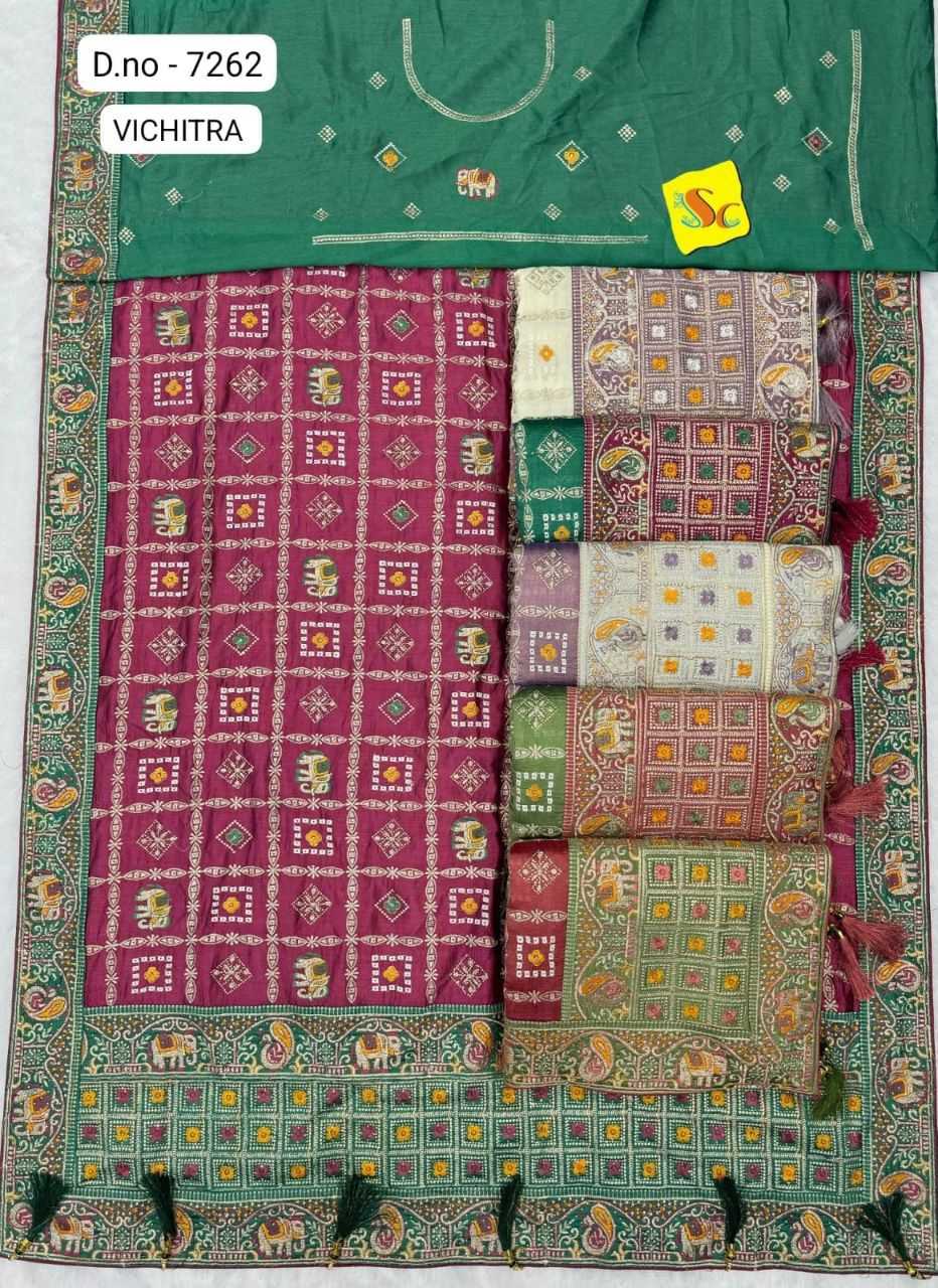 YNF VICHITRA SILK KESH114 7262 SILK SAEES WHOLESALE TRADITIONAL  EMBROIDERY SAREES FOR WEDDING MANUFACTURER- Kapda Export