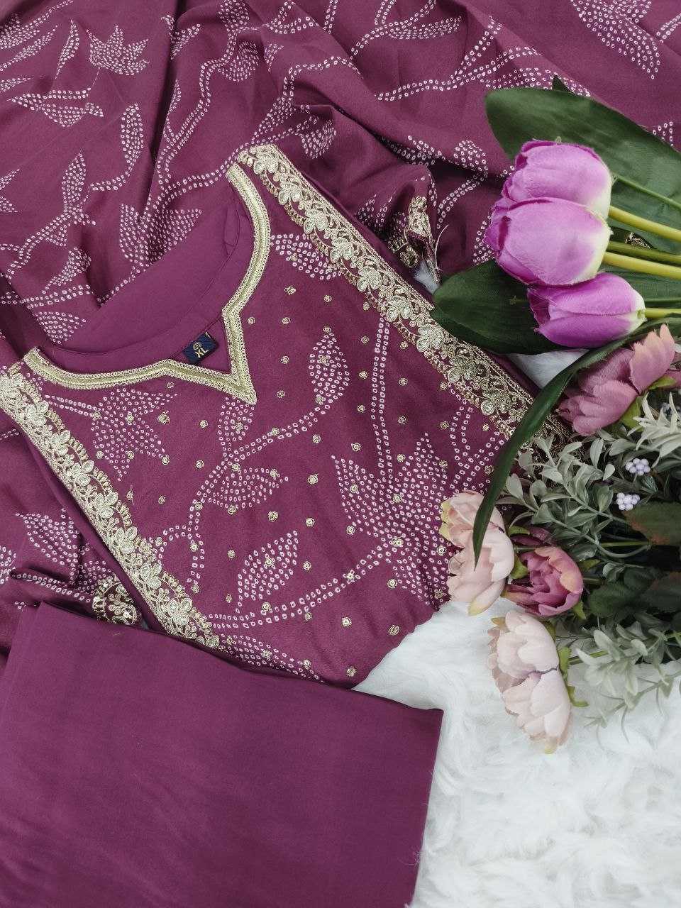 YNF VISCOSE CHANDERI RIN174 JINIVA SUITS & DRESSES WEDDING CHANDERI LONG KURTI SUITS MANUFACTUR- Kapda Export