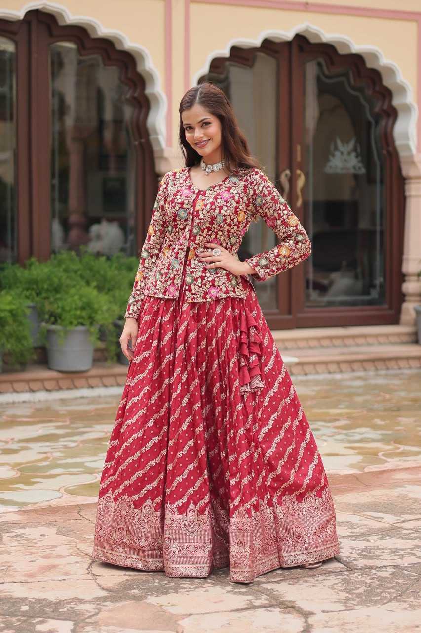 YNF VISCOSE KESH132 7125 LEHENGAS WHOLESALE WEDDING ZARI WORK CEOP TOP LEHENGAS MANUFACTURER- Kapda Export