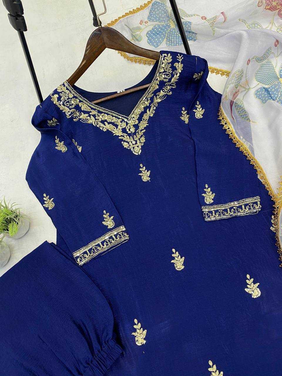 YNF CHINON RIN141 1898 SUITS & DRESSES WHOLESALE EMBROIDERY PARTY WEAR SUITS MANUFACTURER- Kapda Export