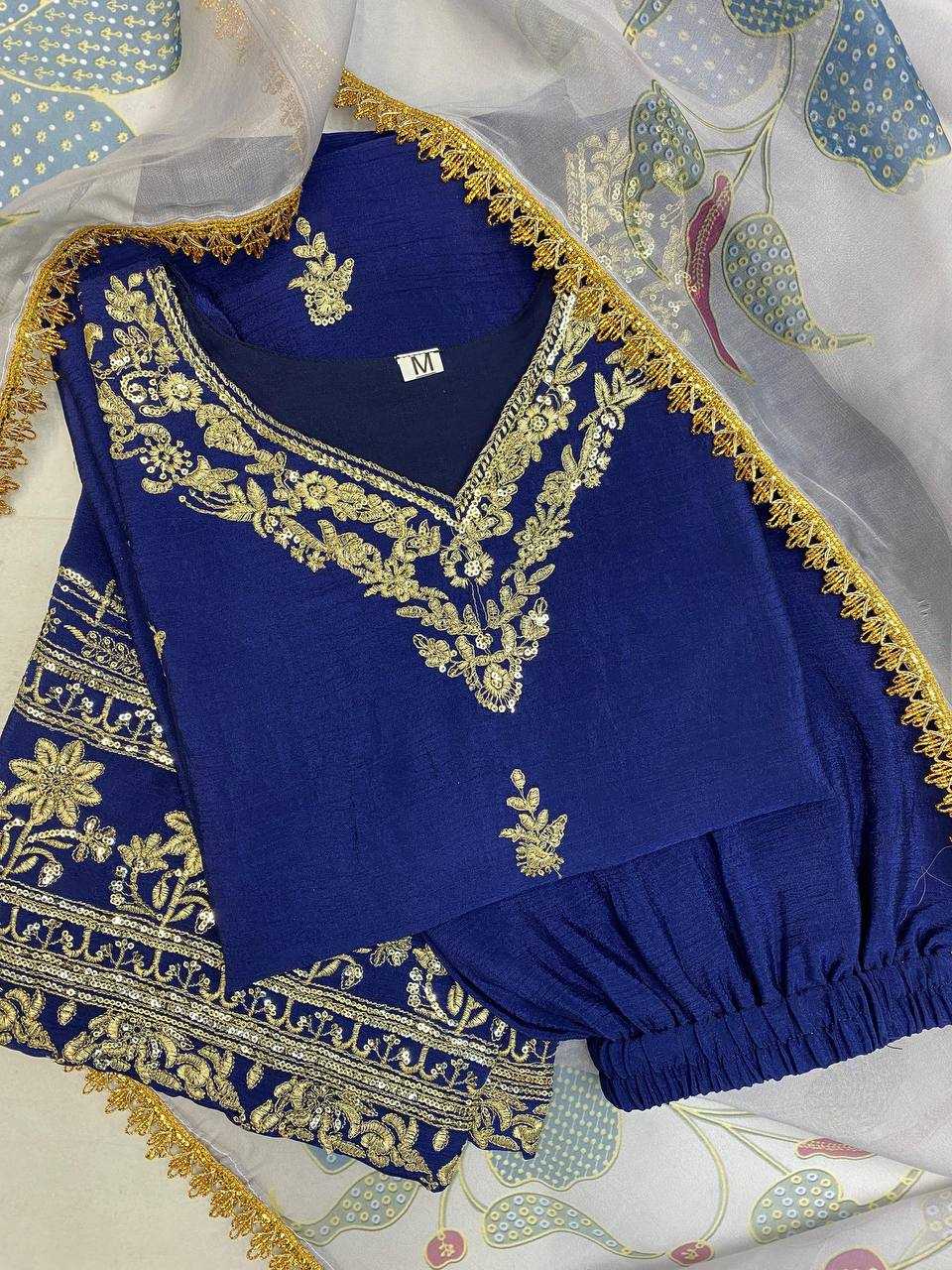 YNF CHINON RIN141 1898 SUITS & DRESSES WHOLESALE EMBROIDERY PARTY WEAR SUITS MANUFACTURER- Kapda Export