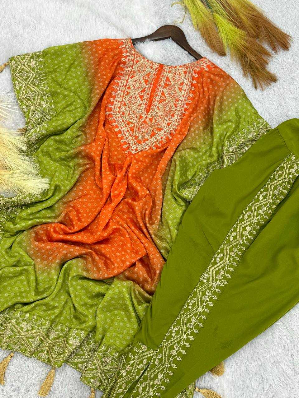 Ynf Chinon Silk KESH157 1669 Kurti Wholesale Silk Kurtis Kurtis With Dhoti Kaftan Kurtis Manufacturer- Kapda Export