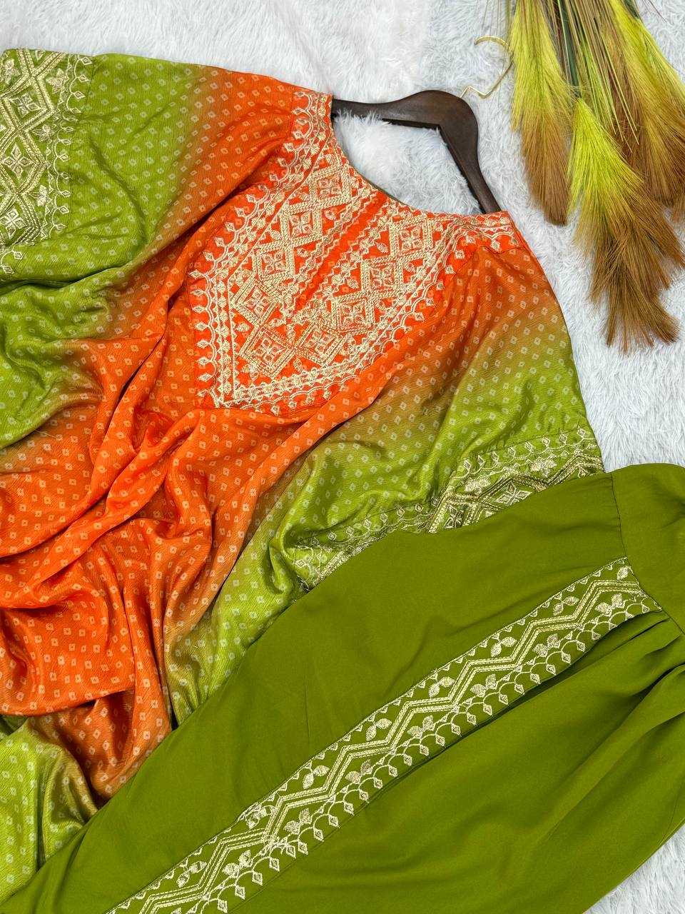 Ynf Chinon Silk KESH157 1669 Kurti Wholesale Silk Kurtis Kurtis With Dhoti Kaftan Kurtis Manufacturer- Kapda Export