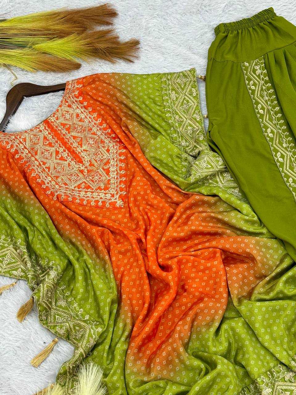 Ynf Chinon Silk KESH157 1669 Kurti Wholesale Silk Kurtis Kurtis With Dhoti Kaftan Kurtis Manufacturer- Kapda Export