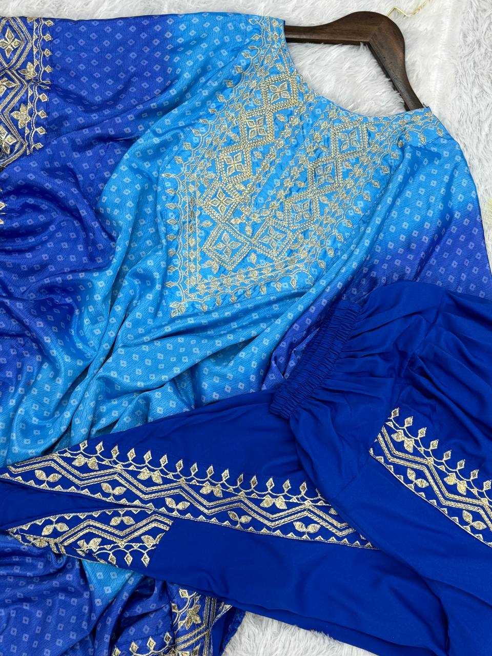 Ynf Chinon Silk KESH157 1669 Kurti Wholesale Silk Kurtis Kurtis With Dhoti Kaftan Kurtis Manufacturer- Kapda Export