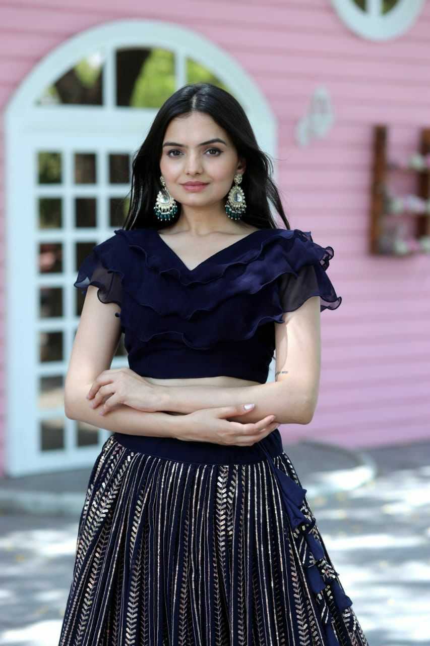 Ynf Faux Blooming KESH132 7030 Lehengas Wholesale Designer Lehenga Sequins Lehenga Layered Lehenga Manufacturer- Kapda Export