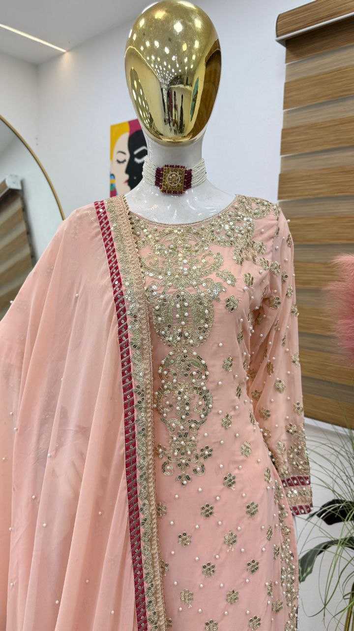 YNF GEORGETTE  KESH158 5047 SUITS & DRSSES WHOLESALE  EMBROIDERY GEORGETTE EID SUITS MANUFACTURER- Kapda Export