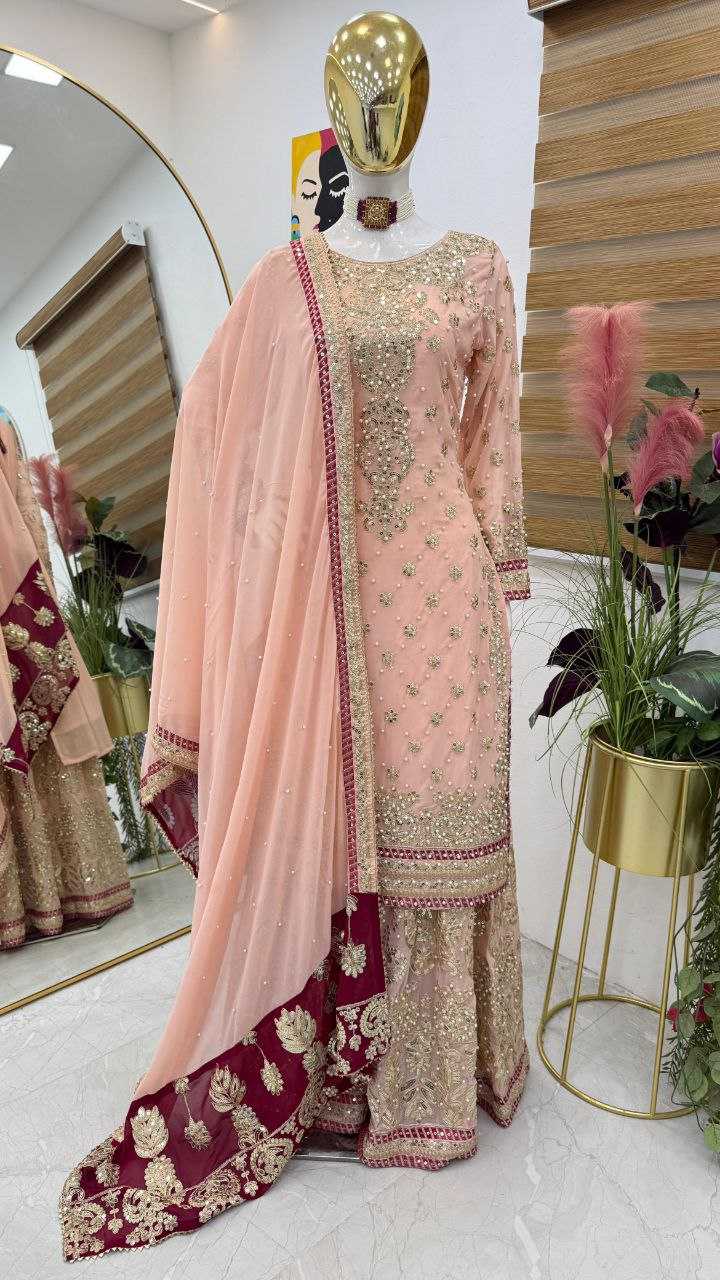 YNF GEORGETTE  KESH158 5047 SUITS & DRSSES WHOLESALE  EMBROIDERY GEORGETTE EID SUITS MANUFACTURER- Kapda Export