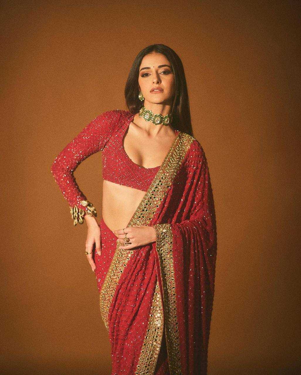 Ynf Georgette KESH413 459 Bollywood Collections Wholesale Ananya Pandey Sarees Manufacturer- Kapda Export