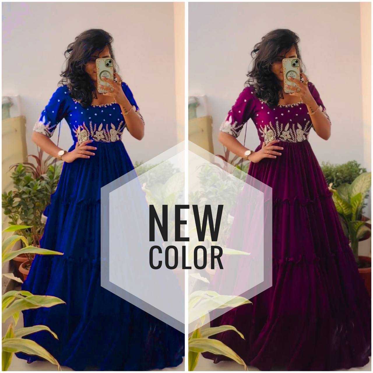 YNF HEAVY CHINNON SILK KESH367  04 GOWNS WHOLESALE EMBROIDERY SEQUIN LAYERED GOWNS MANUFACTURER- Kapda Export