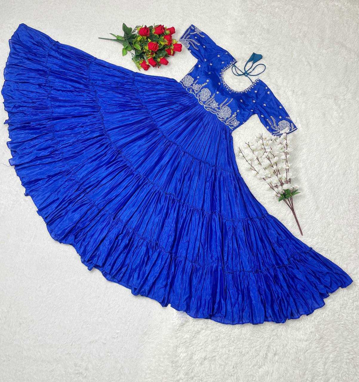 YNF HEAVY CHINNON SILK KESH367  04 GOWNS WHOLESALE EMBROIDERY SEQUIN LAYERED GOWNS MANUFACTURER- Kapda Export