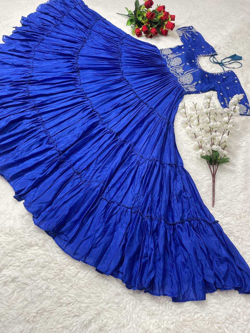 YNF HEAVY CHINNON SILK KESH367  04 GOWNS WHOLESALE EMBROIDERY SEQUIN LAYERED GOWNS MANUFACTURER- Kapda Export