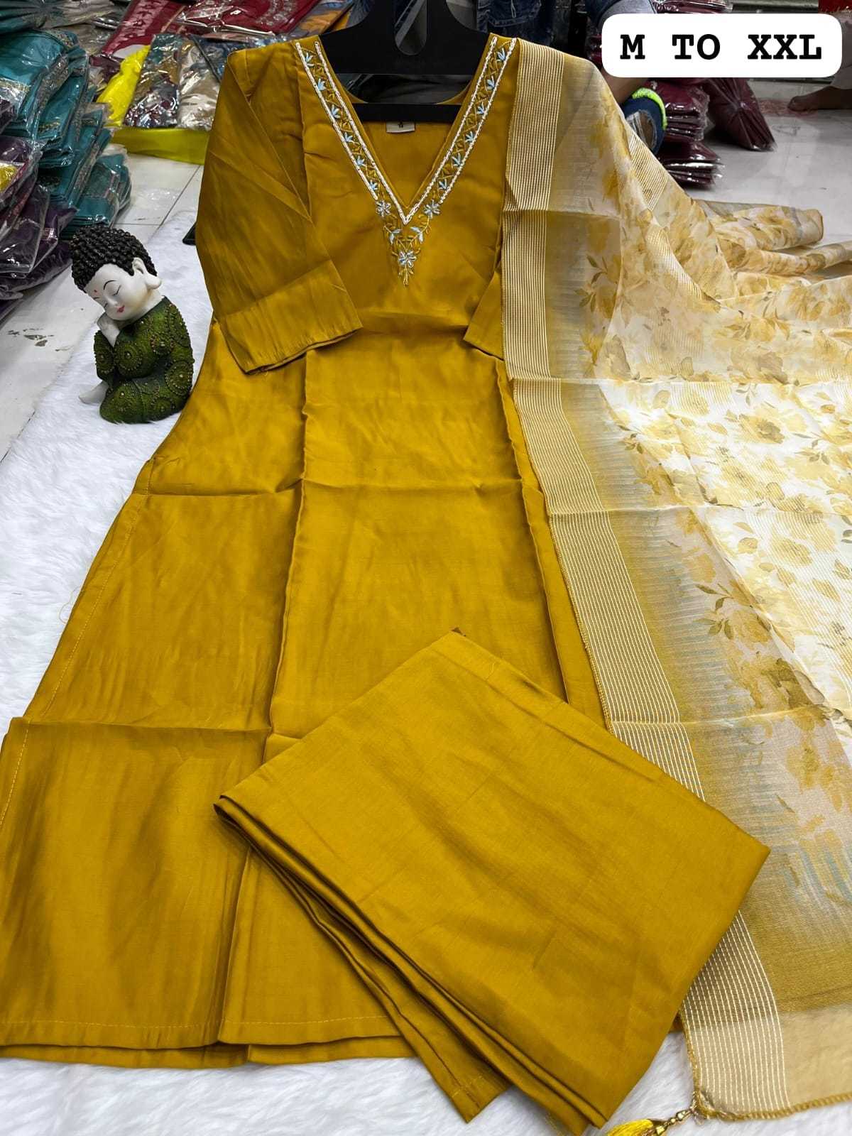 Ynf Heavy Roman Silk KESH258 VDA135 Suits & Dresses Wholesale Ladies Suits Printed Suits High-Low Dresses Manufacturer- Kapda Export