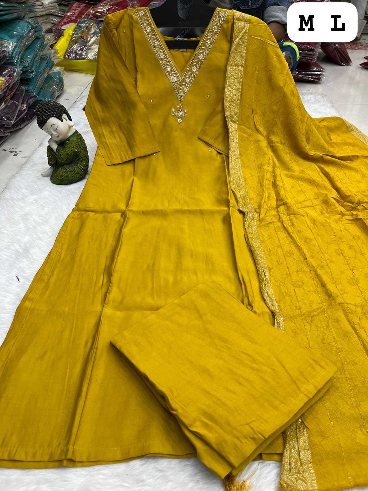 Ynf Heavy Roman Silk KESH258 VDA135 Suits & Dresses Wholesale Ladies Suits Printed Suits High-Low Dresses Manufacturer- Kapda Export