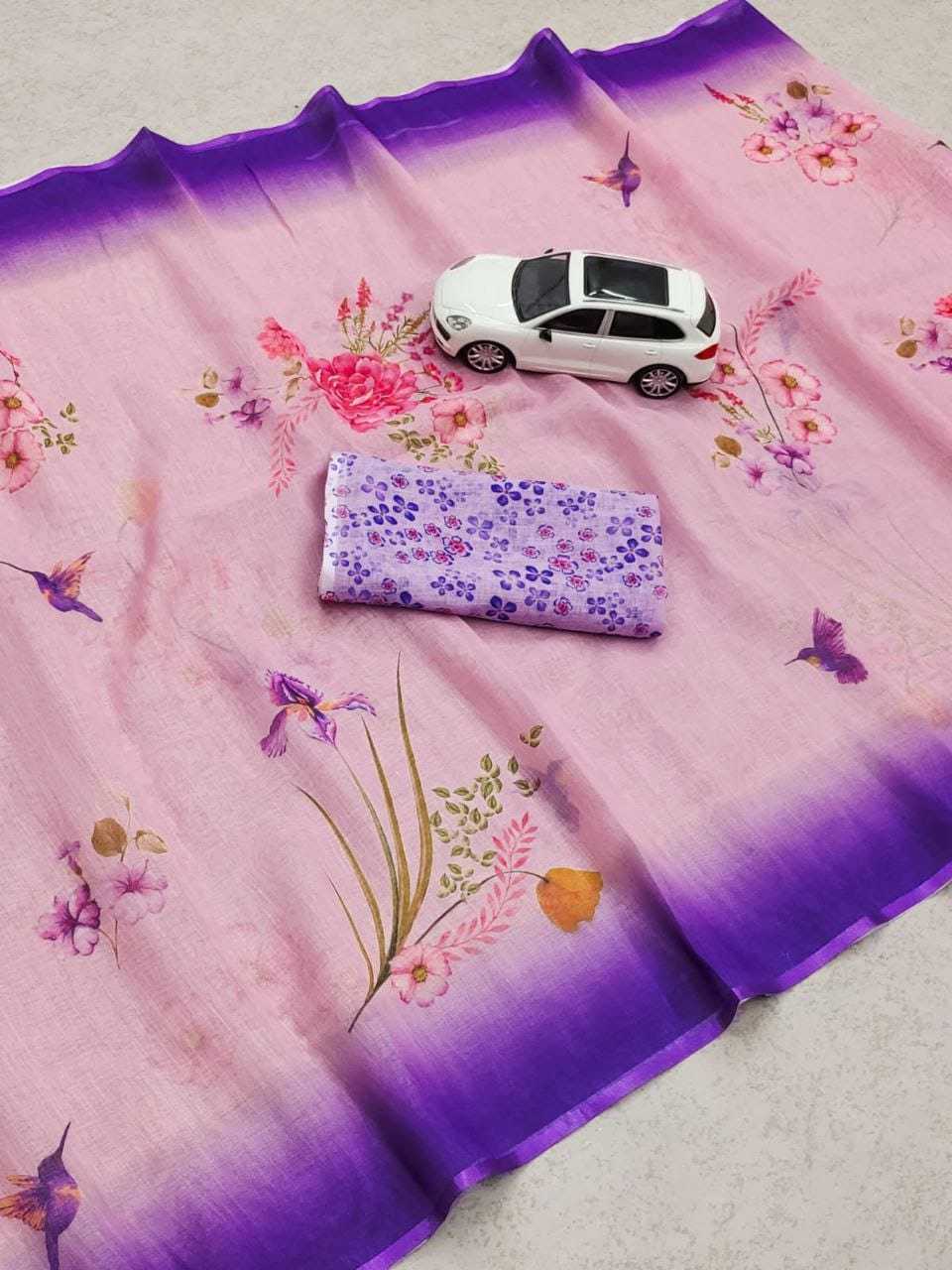 YNF LINEN KESH223 344 SAREE WHOLESALE PRINTED LINEN FANCY SAREE MANUFACTURER- Kapda Export