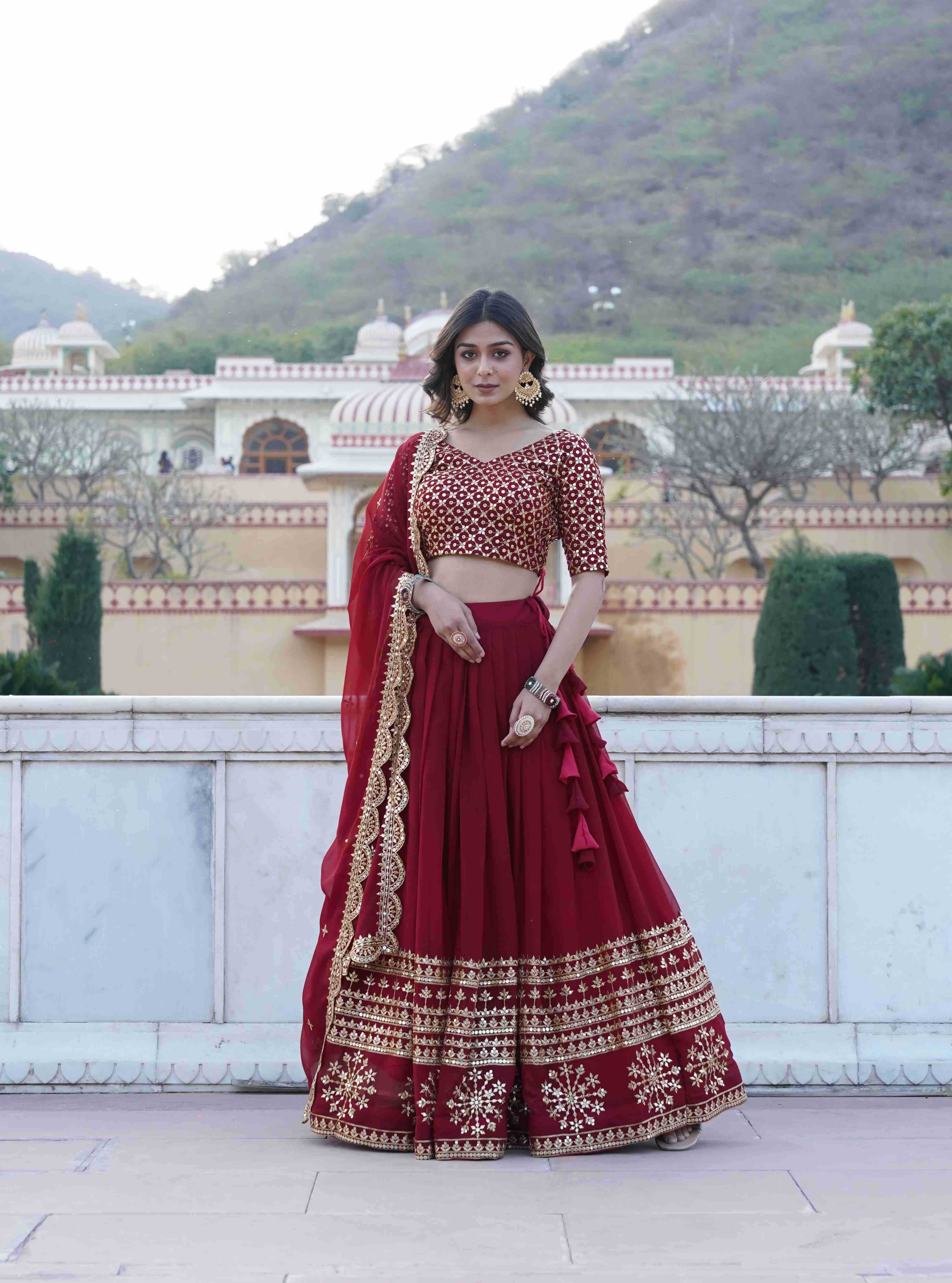 Ynf Organza KESH132 7094 Lehengas Wholesale Designer Lehenga Printed Lehenga Golden Lehenga Manufacturer- Kapda Export