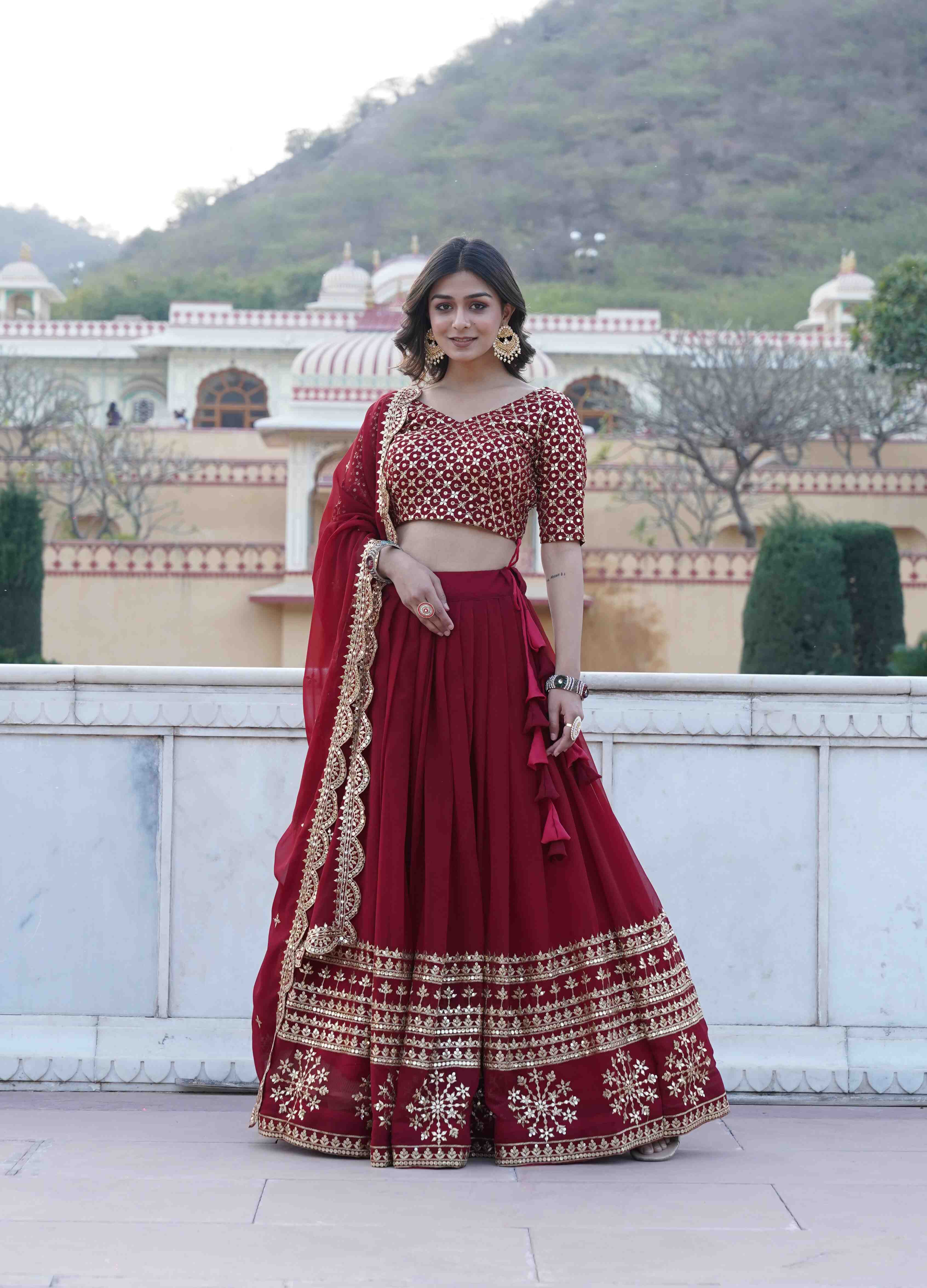 Ynf Organza KESH132 7094 Lehengas Wholesale Designer Lehenga Printed Lehenga Golden Lehenga Manufacturer- Kapda Export
