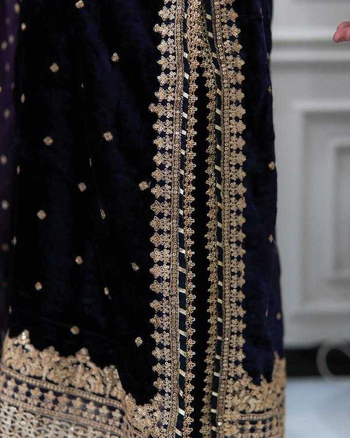 Ynf Velvet KESH158 6002 Gowns Wholesale Embroidery Gowns Velvet Gowns Gown With Dupatta Manufacturer- Kapda Export
