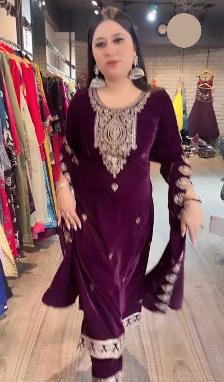 YNF VELVET  KESH399 3135 SUITS & DRESSES WHOLESAL EWEDDING EMBROIDERY  EID SUITS  MANUFACTURER- Kapda Export