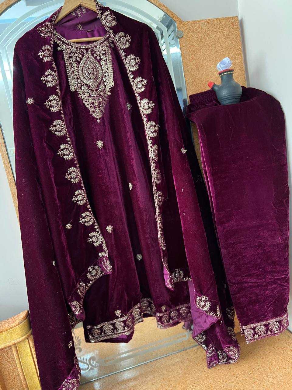 YNF VELVET  KESH399 3135 SUITS & DRESSES WHOLESAL EWEDDING EMBROIDERY  EID SUITS  MANUFACTURER- Kapda Export